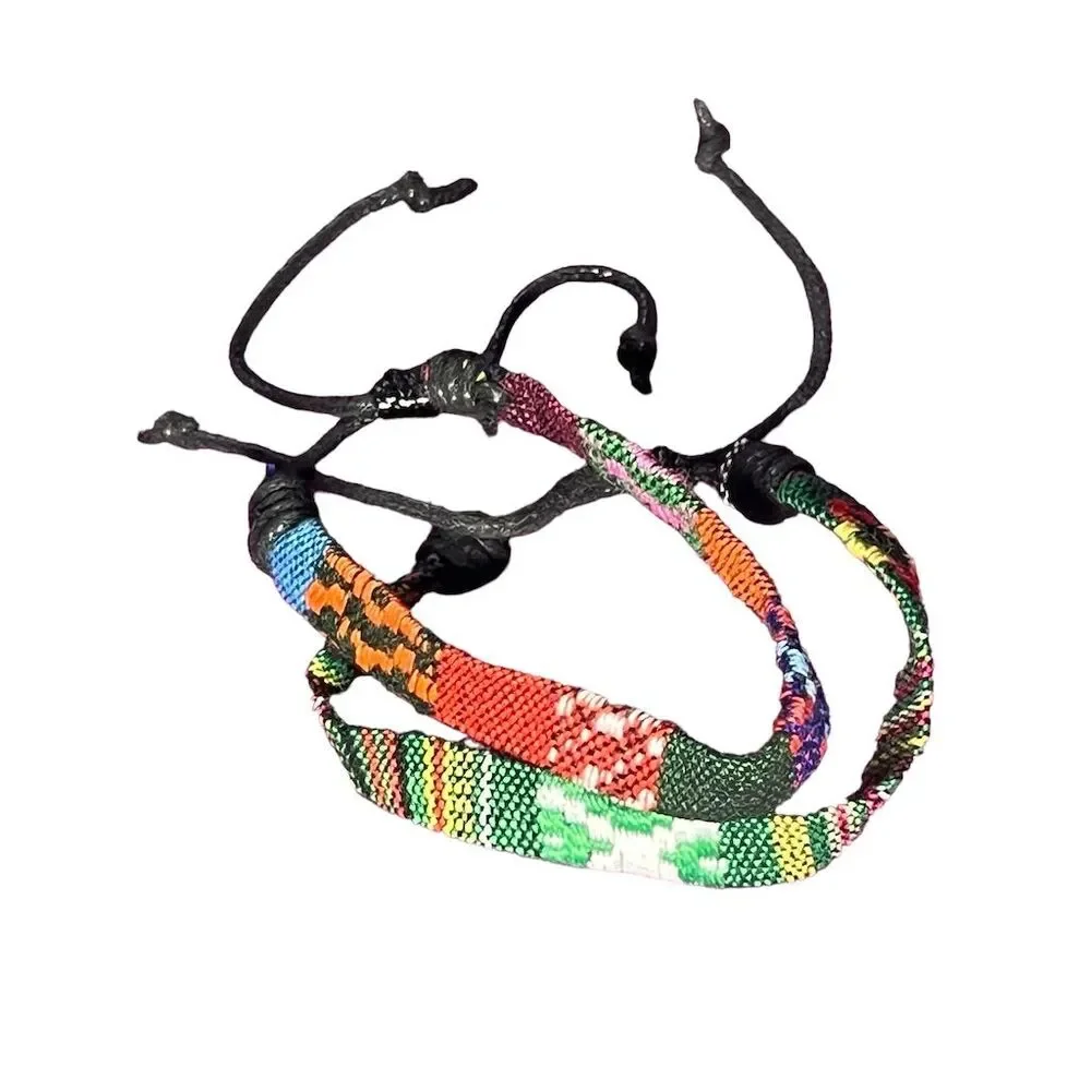 Bohemian Woven Bracelet Adjustable Multicolor Unisex - Picture 3 of 7